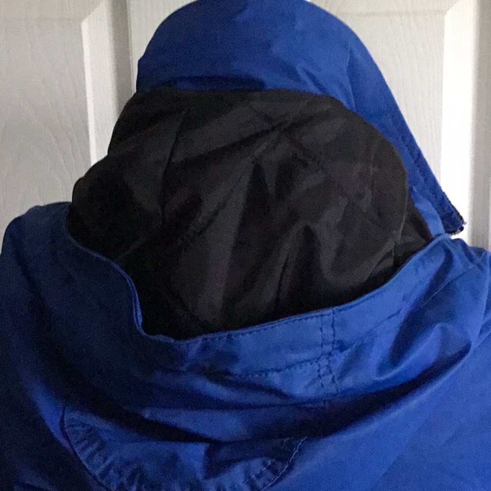 Rain Jacket Waterproof Gorpcore Blue Raincoat Size M - Picture 7 of 12